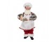 Vánoční dekorace Santa cukrář s dortem a perníčkem - 16*9*28 cm Clayre & Eef