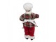 Vánoční dekorace Santa cukrář s dortem a perníčkem - 16*9*28 cm Clayre & Eef
