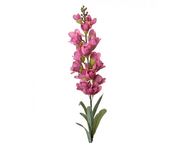 Dekorace umělá květina s růžovým květem - 10*7*95 cm Clayre & Eef