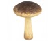 Hnědo-béžová dekorace houba Mushroom - Ø 9*12 cm Clayre & Eef