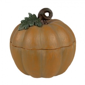 Oranžová dekorace dóza dýně Pumpkins - 10*8*10 cm
