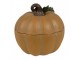 Oranžová dekorace dóza dýně Pumpkins - 10*8*10 cm Clayre & Eef