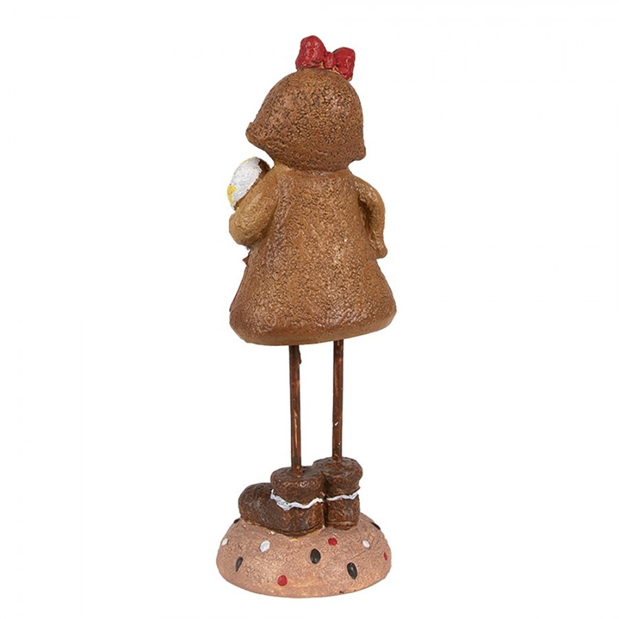Vánoční dekorace Perníček Gingerbread dívka s lízátkem - 7*7*18 cm Clayre & Eef Vánoční dekorace Perníček Gingerbread dívka s lízátkem - 7*7*18 cm Clayre & Eef