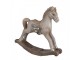 Dekorace béžový houpací koník - 17*5*16 cm Clayre & Eef