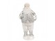 Bílo-stříbrná dekorace figurka Santa Claus - 8*6*16 cm Clayre & Eef