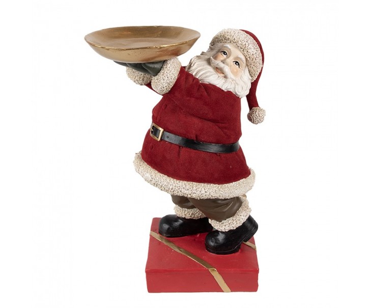Vánoční dekorace Santa s miskou - 17*13*26 cm Clayre & Eef