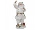 Bílá dekorace figurka Santa Claus s pytlem dárků - 21*23*43 cm Clayre & Eef