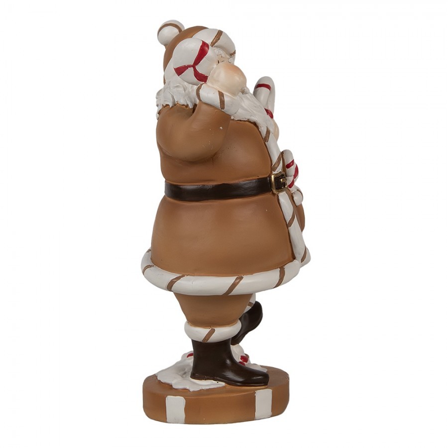 Hnědá vánoční dekorace Santa - 12*9*20 cm Clayre & Eef Hnědá vánoční dekorace Santa - 12*9*20 cm Clayre & Eef
