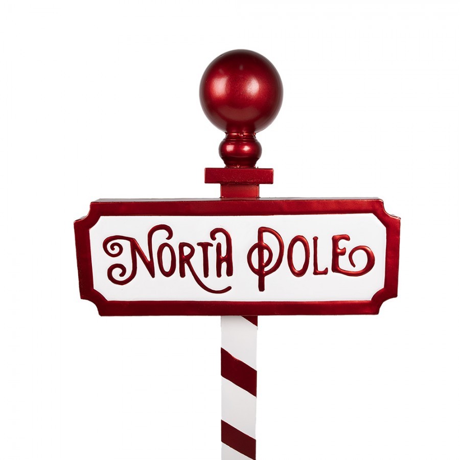 Vánoční dekorace cedule na noze North Pole - 46*18*110 cm Clayre & Eef Vánoční dekorace cedule na noze North Pole - 46*18*110 cm Clayre & Eef