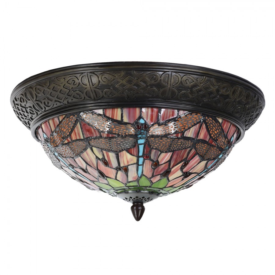 Stropní světlo Tiffany Cecile - Ø 38*19 cm E14/max 2*40W Clayre & Eef Stropní světlo Tiffany Cecile - Ø 38*19 cm E14/max 2*40W Clayre & Eef
