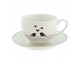 Porcelánový šálek s podšálkem s ptáčky Love Birds - 12*9*7 / Ø14*2 cm / 220 ml Clayre & Eef