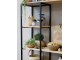 Černý kovový regál/ knihovna s policemi Vence - 180*35*183 cm Chic Antique