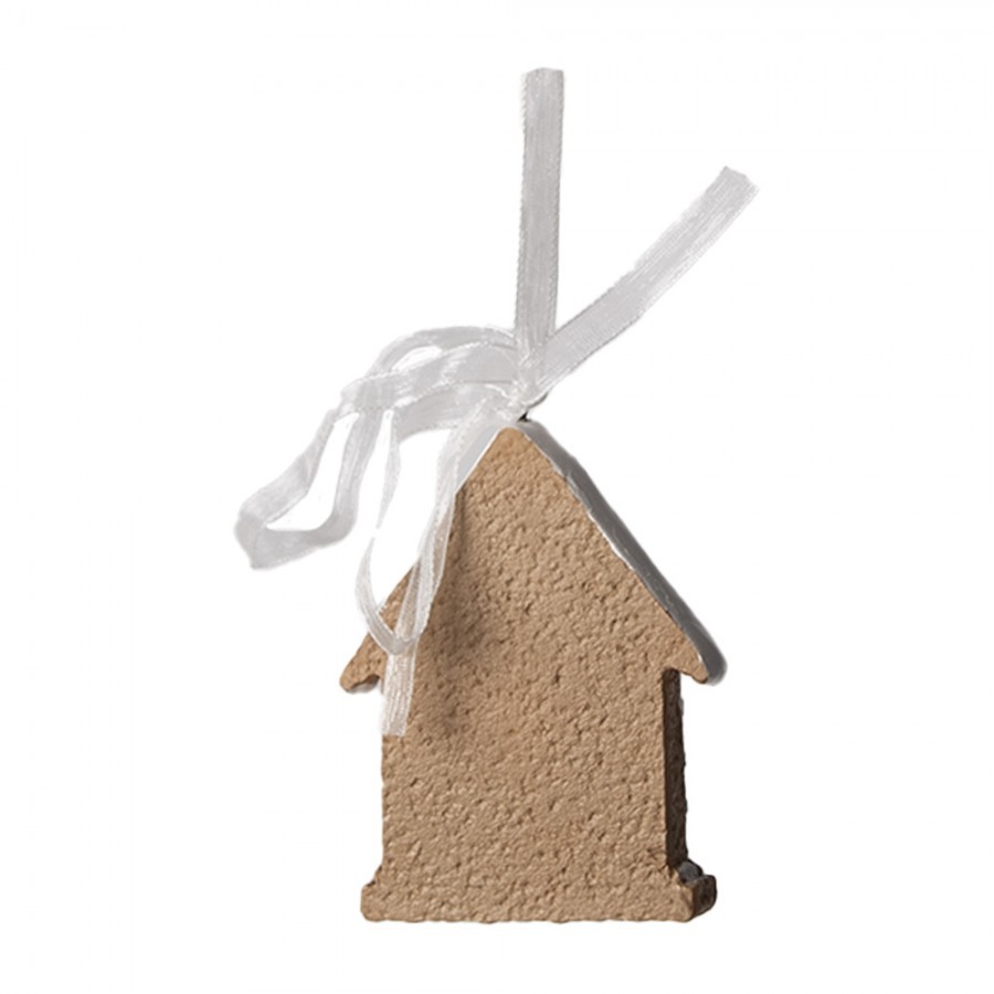 Hnědá závěsná vánoční ozdoba perníková chaloupka Gingerbread - 6*1*8 cm Clayre & Eef Hnědá závěsná vánoční ozdoba perníková chaloupka Gingerbread - 6*1*8 cm Clayre & Eef