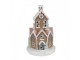 Hnědá svítící perníková chaloupka Gingerbread House - Ø 14*22 cm / 3*AAA Clayre & Eef