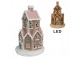 Hnědá svítící perníková chaloupka Gingerbread House - Ø 14*22 cm / 3*AAA Clayre & Eef