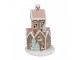 Hnědá svítící perníková chaloupka Gingerbread House - Ø 14*22 cm / 3*AAA Clayre & Eef