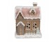 Hnědá svítící perníková chaloupka Gingerbread House - 13*10*16 cm / 3*AAA Clayre & Eef