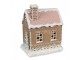 Hnědá svítící perníková chaloupka Gingerbread House - 13*10*16 cm / 3*AAA Clayre & Eef