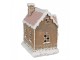 Hnědá svítící perníková chaloupka Gingerbread House - 13*10*16 cm / 3*AAA Clayre & Eef