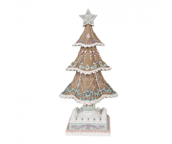 Dekorace vánoční perníkový stromek Gingerbread Tree - 12*12*25 cm Clayre & Eef