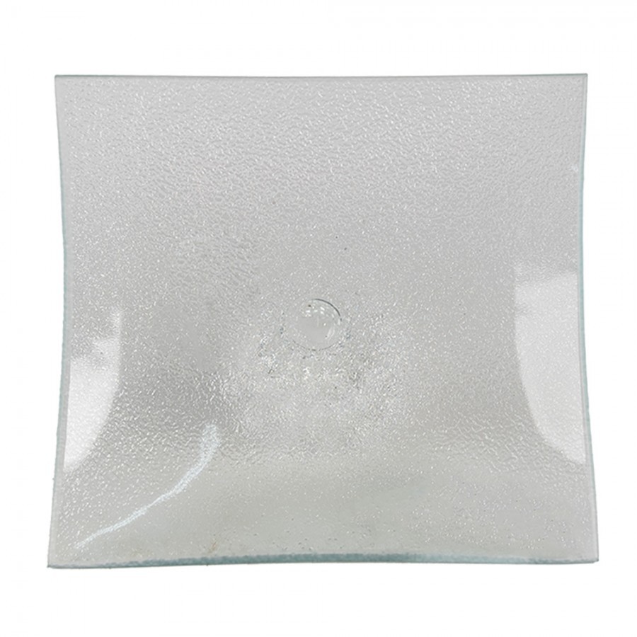 Transparentní skleněný servírovací podnos/ mísa na noze - 15*15*7 cm Clayre & Eef Transparentní skleněný servírovací podnos/ mísa na noze - 15*15*7 cm Clayre & Eef