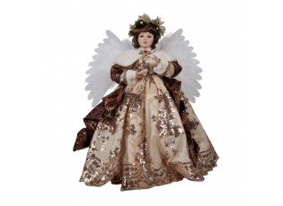 Dekorace hýbající a blikající Anděl ve zdobných šatech Angel Chris led - 50*30*65 cm