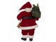 Červená vánoční dekorace Santa s dárky a zvonkem - 17*10*27 cm Clayre & Eef