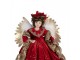 Červený hrající Anděl v šatech a svítícími křídly Angel Chris led - 50*30*65 cm Clayre & Eef