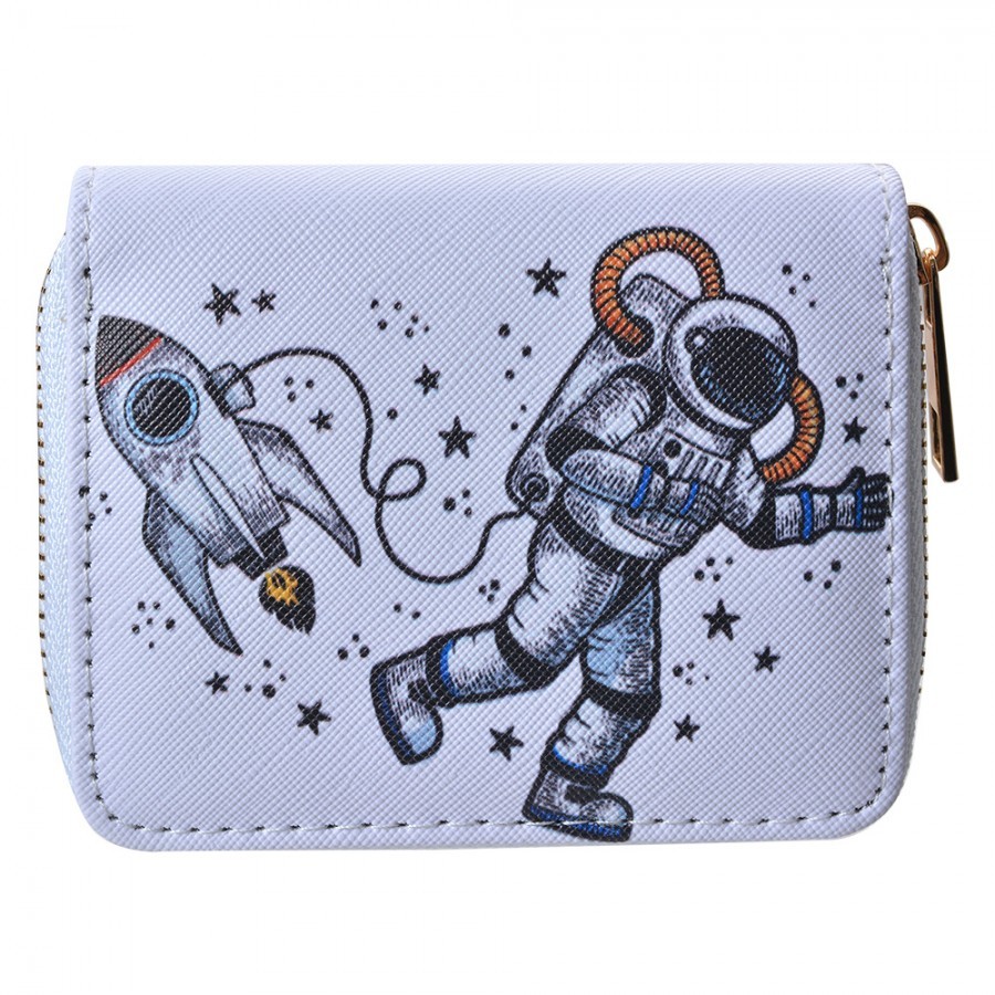 Menší peněženka a astronautem a raketkou - 11*9 cm Clayre & Eef Menší peněženka a astronautem a raketkou - 11*9 cm Clayre & Eef
