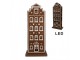 Hnědá kovová svítící perníková chaloupka Gingerbread House - 31*16*75 cm / 3*AA Clayre & Eef