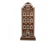 Hnědá kovová svítící perníková chaloupka Gingerbread House - 31*16*75 cm / 3*AA Clayre & Eef