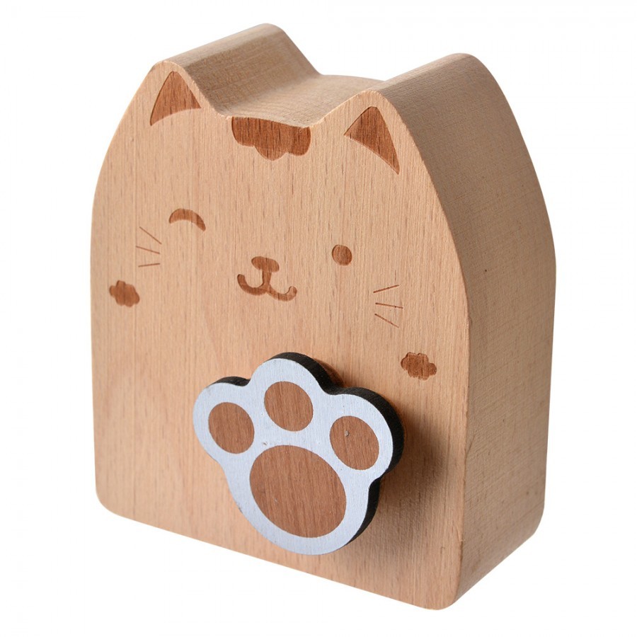 Dřevěná natahovací hrací skříňka kočička Kitty - 7*4*8 cm Clayre & Eef Dřevěná natahovací hrací skříňka kočička Kitty - 7*4*8 cm Clayre & Eef