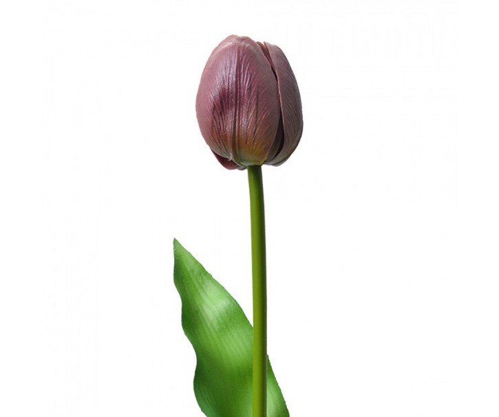 Umělá květina fialový tulipán Tulip Purple - 4*4*32 cm Clayre & Eef