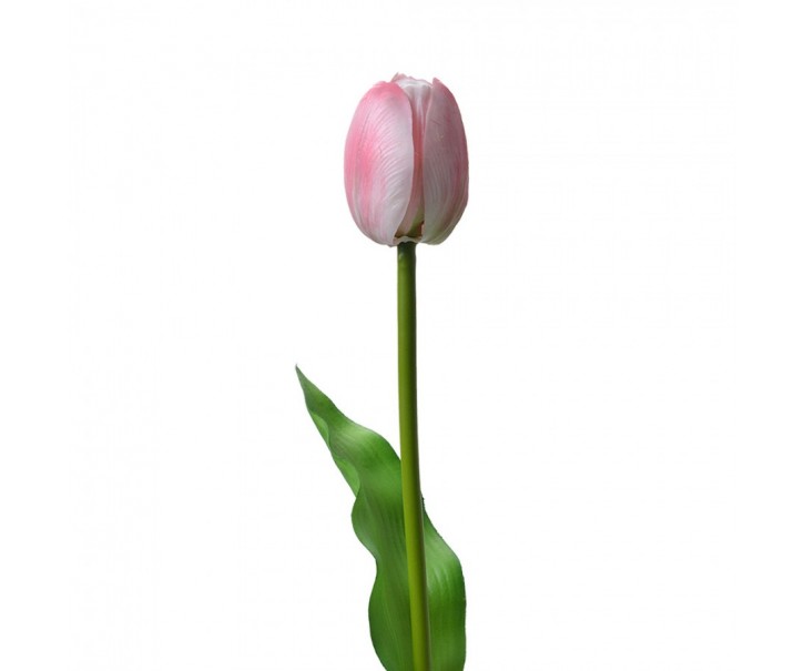 Umělá květina světle růžový tulipán Tulip Pink - 4*4*32 cm Clayre & Eef