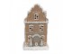 Hnědá svítící perníková chaloupka Gingerbread House - 12*9*20 cm / 3*AAA Clayre & Eef