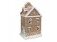 Hnědá svítící perníková chaloupka Gingerbread House - 12*9*20 cm / 3*AAA Clayre & Eef