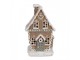 Hnědá svítící perníková chaloupka Gingerbread House - 13*10*21 cm / 3*AAA Clayre & Eef