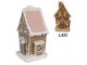 Hnědá svítící perníková chaloupka Gingerbread House - 13*10*21 cm / 3*AAA Clayre & Eef