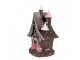 Hnědo-růžová svítící perníková chaloupka Gingerbread House - 16*13*26 cm / 3*AA Clayre & Eef