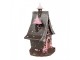 Hnědo-růžová svítící perníková chaloupka Gingerbread House - 16*13*26 cm / 3*AA Clayre & Eef