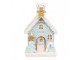 Modrá svítící perníková chaloupka Gingerbread House - 9*8*15 cm Clayre & Eef