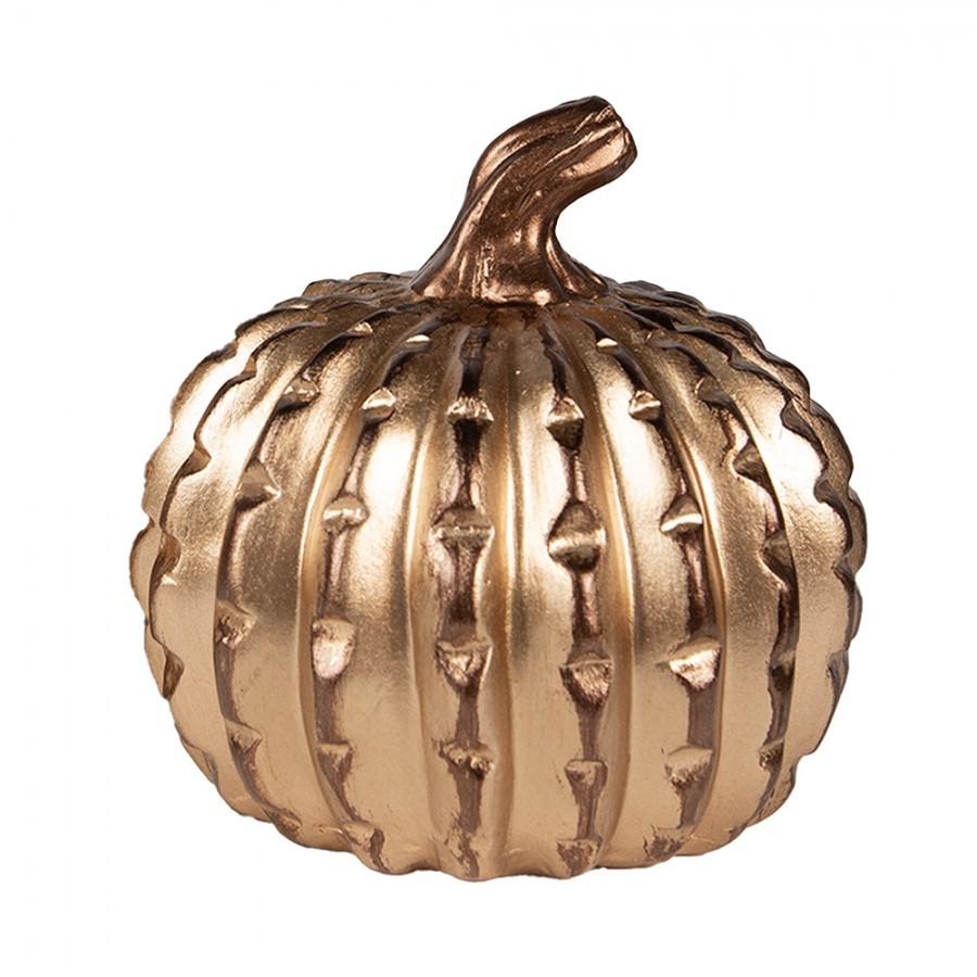 Zlatá dekorační keramická dýně Pumpkin - Ø 14*14 cm