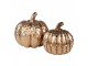 Zlatá dekorační keramická dýně Pumpkin - Ø 14*14 cm Clayre & Eef
