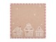 6ks hnědý ubrousek s perníkovými chaloupkami Gingerbread Bliss - 40*40cm Clayre & Eef