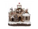 Hnědá svítící a hrající perníková chaloupka Gingerbread House - 33*17*30 cm Clayre & Eef