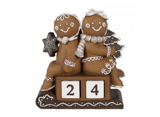 Vánoční adventní kalendář s perníčky Gingerbread - 11*4*13 cm