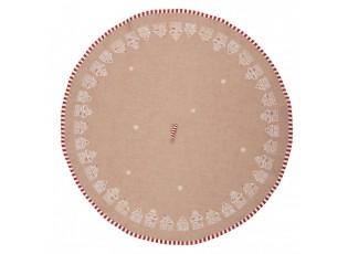 Kulatá utěrka s perníkovými chaloupkami Gingerbread Bliss - Ø 80 cm