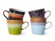 Set 4ks retro hrnek na Cappuccino 70s Solid - Ø 9,5*12*8,5 / 300 ml HKLIVING