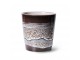 Hnědý retro hrnek na kávu Coffee 70s Rock on - Ø 7,5*8cm / 230 ml HKLIVING