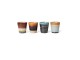Set 4ks retro hrnek na Ristretto 70s Solar - Ø 5,8*6,2cm / 80 ml HKLIVING